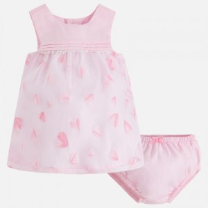 Rochie cu imprimeu doua piese fetita Mayoral 1832PV18ROZ